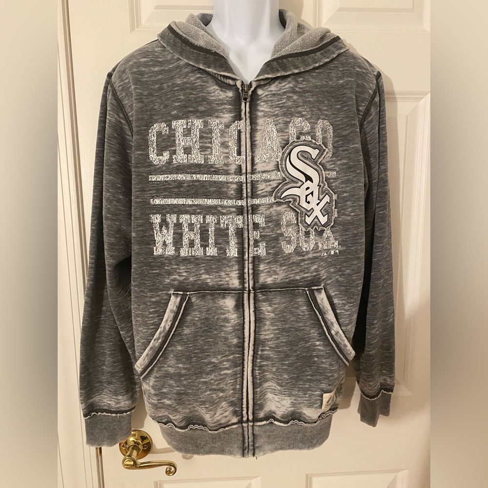 Majestic Gray Zip Up Sweater Chicago Style